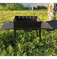 Мангал-чемодан Steelger 3 мм на 6 шампуров с двойным дном