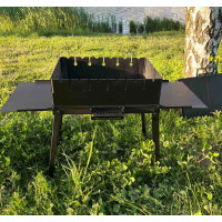 Мангал-чемодан Steelger 3 мм з подвійним дном на 6 шампурів