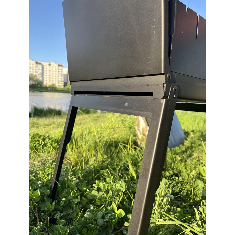 Мангал-чемодан Steelger 3 мм з подвійним дном на 6 шампурів