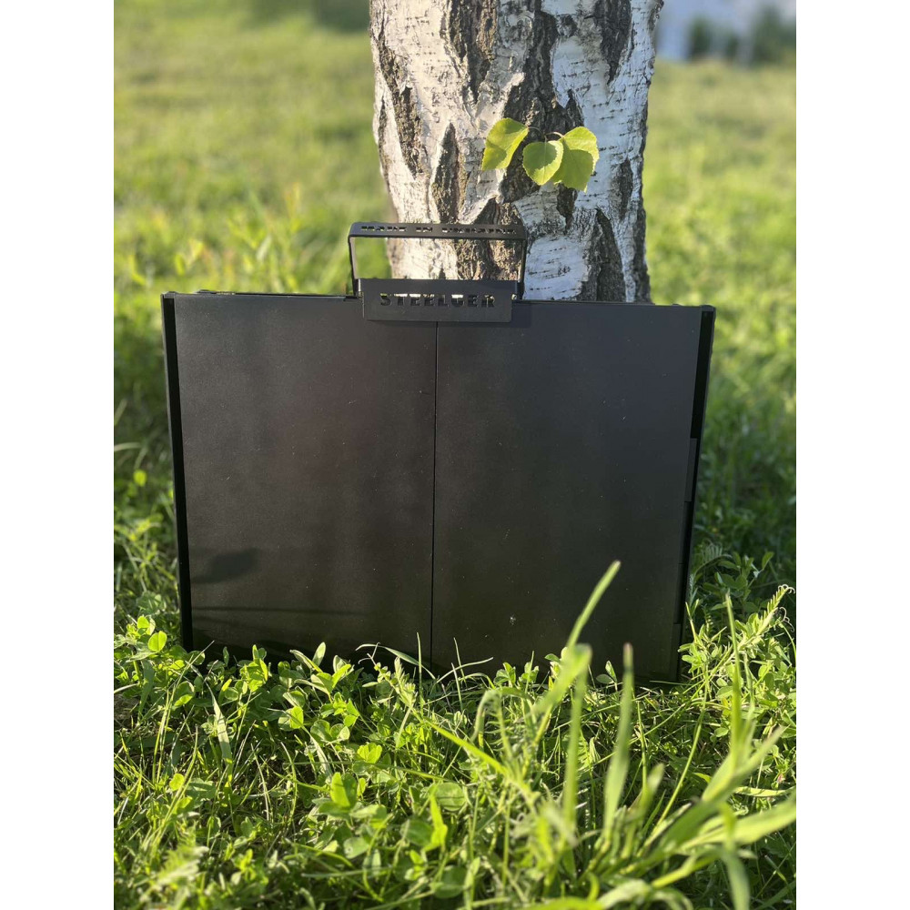 Мангал-чемодан Steelger 3 мм з подвійним дном на 6 шампурів