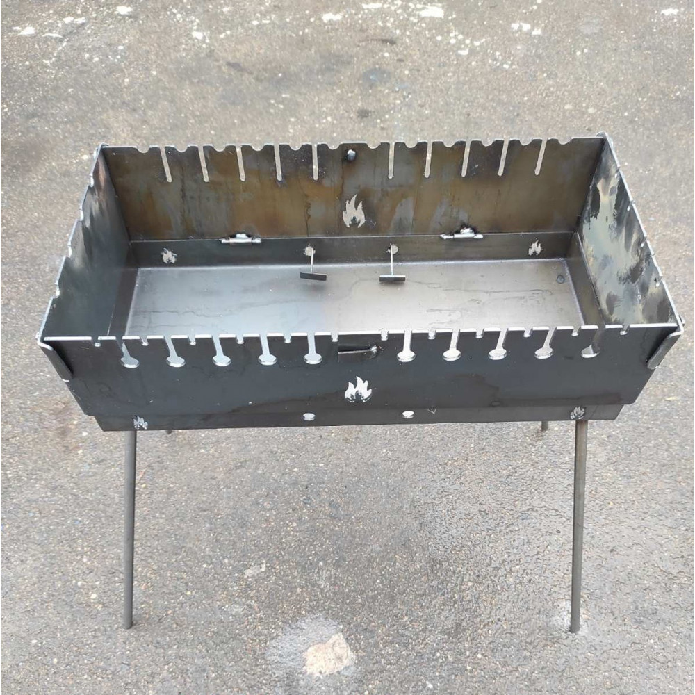 Мангал-чемодан на 12 шампурів з чохлом