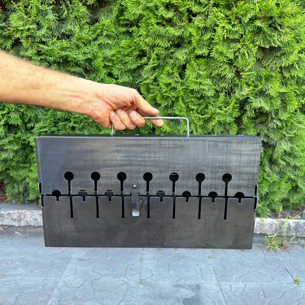 Мангал-чемодан на 8 шампурів 3 мм