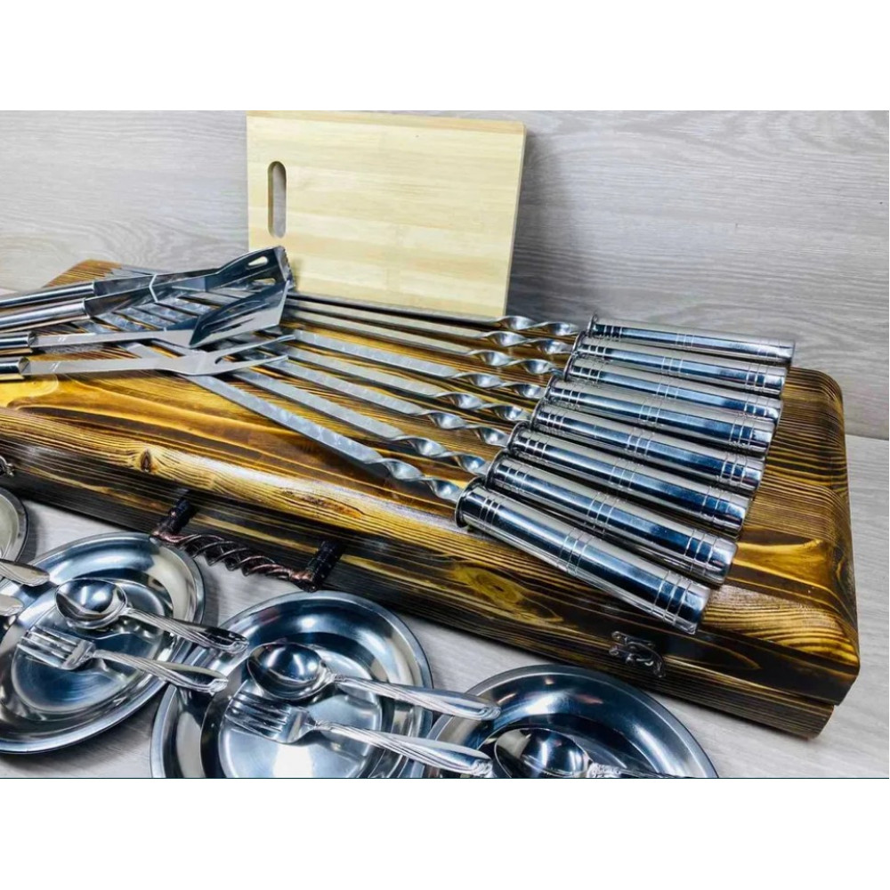 Набір шампурів подарунковий BBQ Silver (7807)