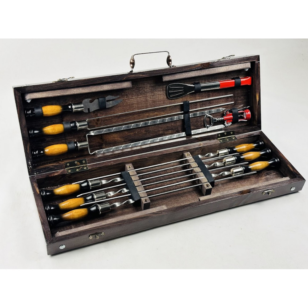 Набір шампурів подарунковий у кейсі (7623)