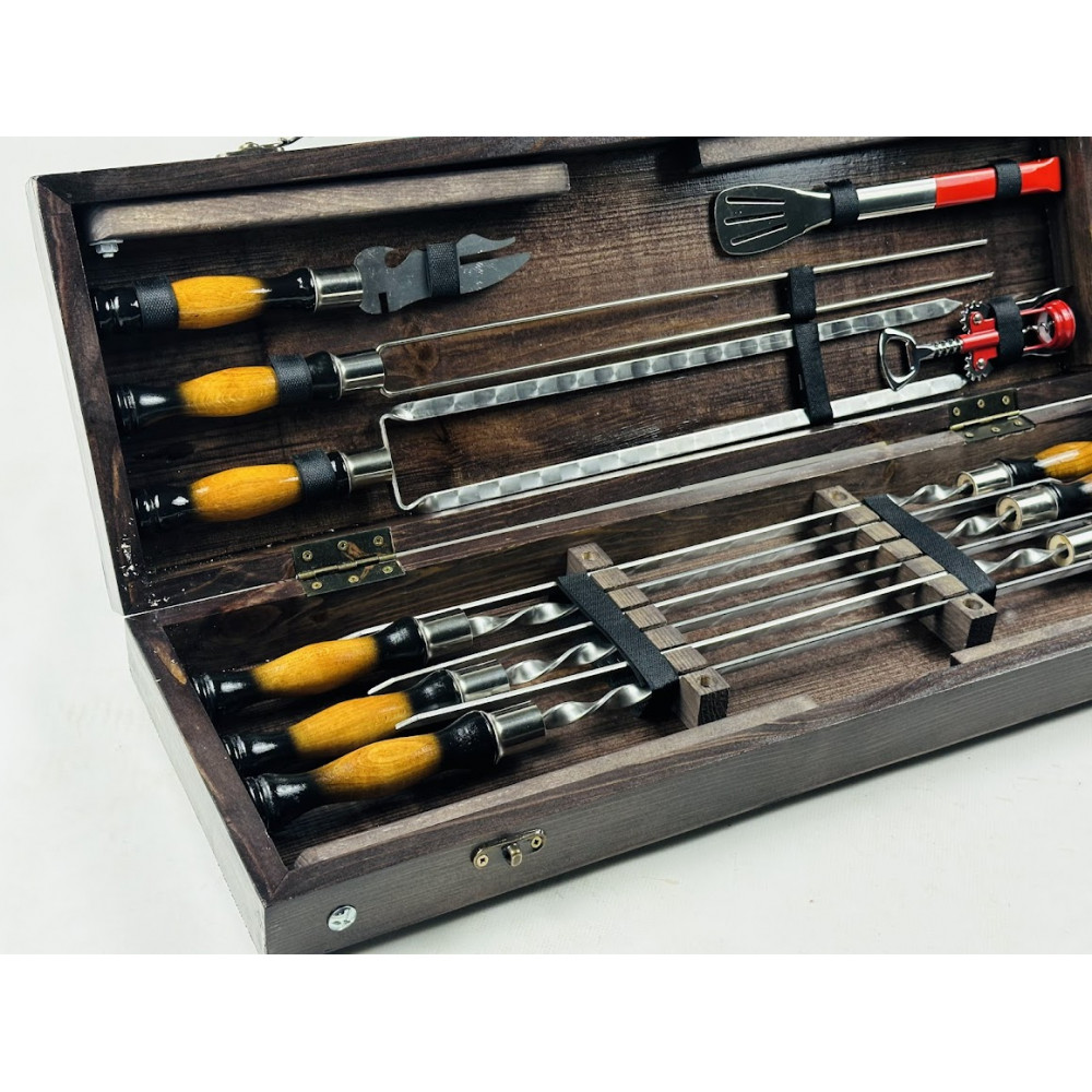 Набір шампурів подарунковий у кейсі (7623)