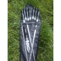 Набор: шампура, вилка, двойной шампур в чехле