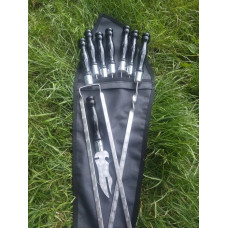 Набор: шампура, вилка, двойной шампур в чехле