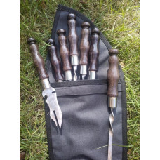 Набір: шампура, виделка,