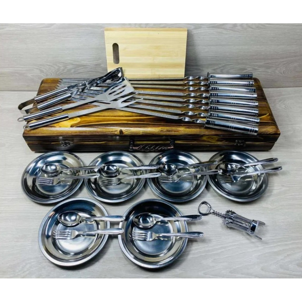 Набір шампурів подарунковий BBQ Silver (7807)