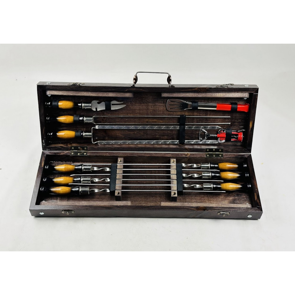 Набір шампурів подарунковий у кейсі (7623)