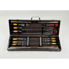 Набір шампурів подарунковий у кейсі (7623)