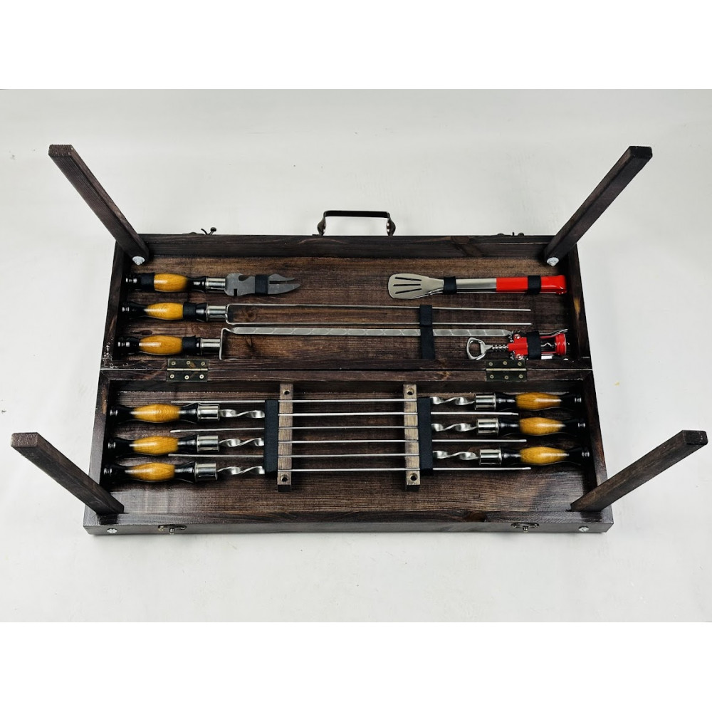 Набір шампурів подарунковий у кейсі (7623)