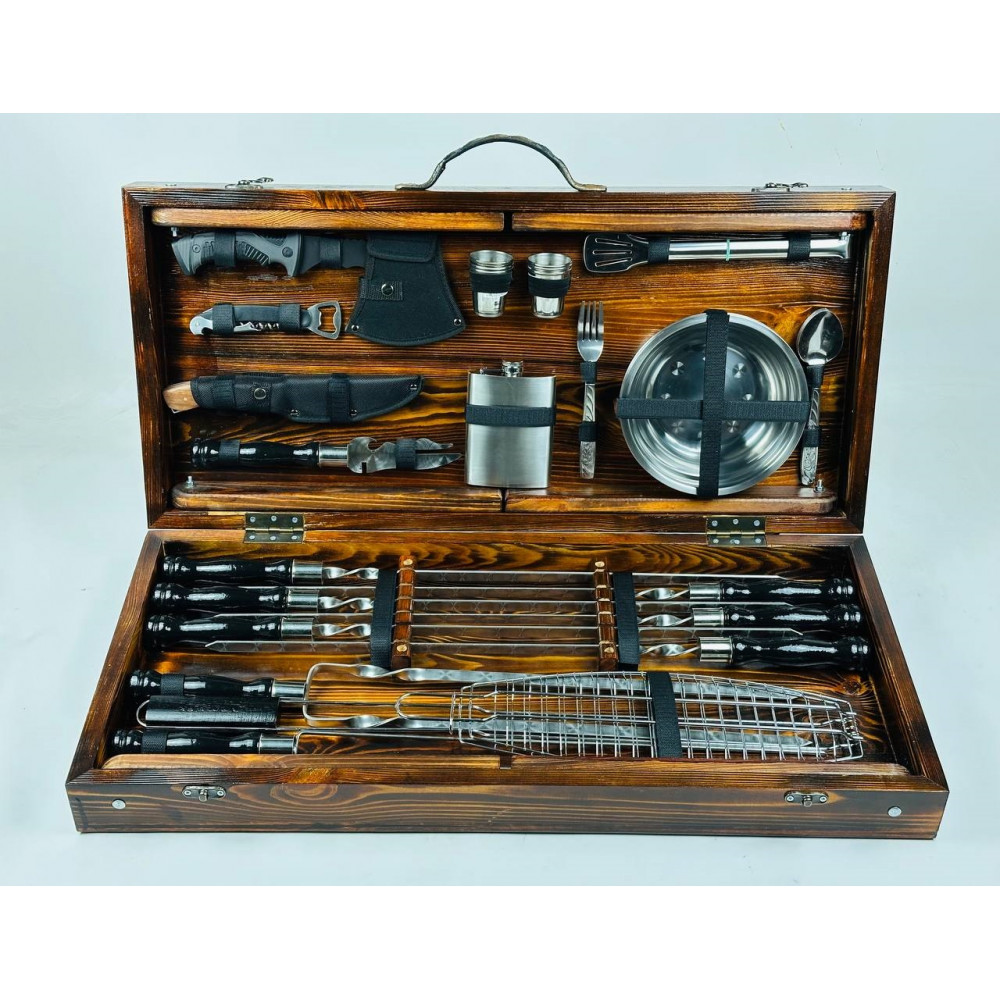 Набор шампуров в кейсе-столике (7302)