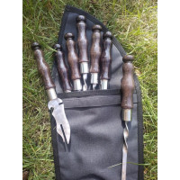 Набір: шампура, виделка,