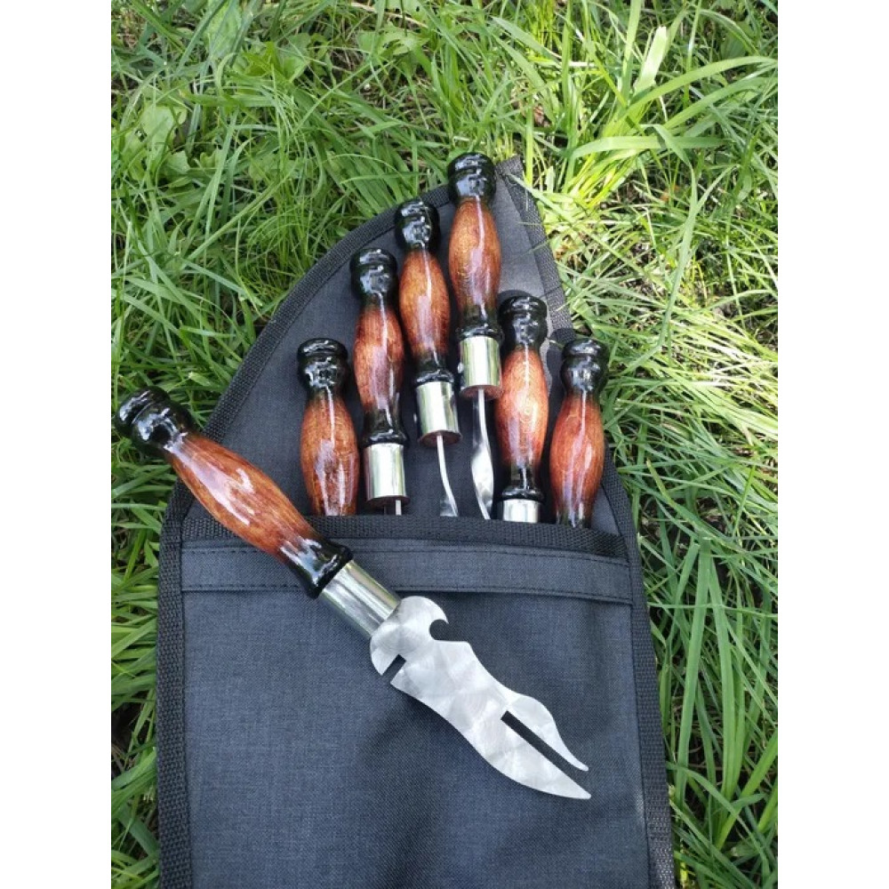 Набір: шампура, виделка