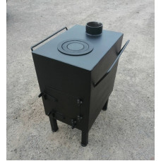 Піч 5 мм з вторинною камерою допалу опалювально-варильна буржуйка 