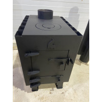 Піч буржука 4 мм з радіаторами опалювально-варильна