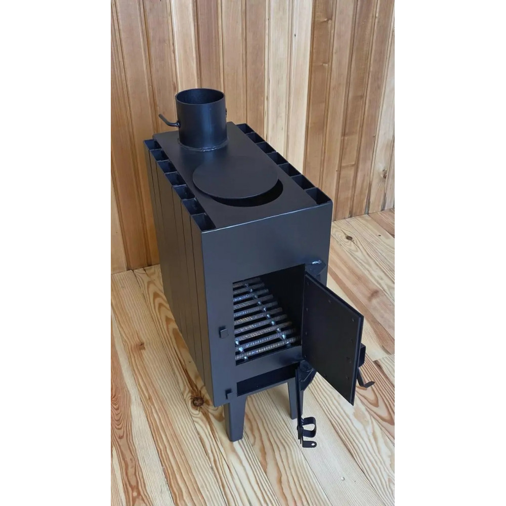 Піч-буржуйка 4 мм з радіатором та варильною поверхнею 5 мм.