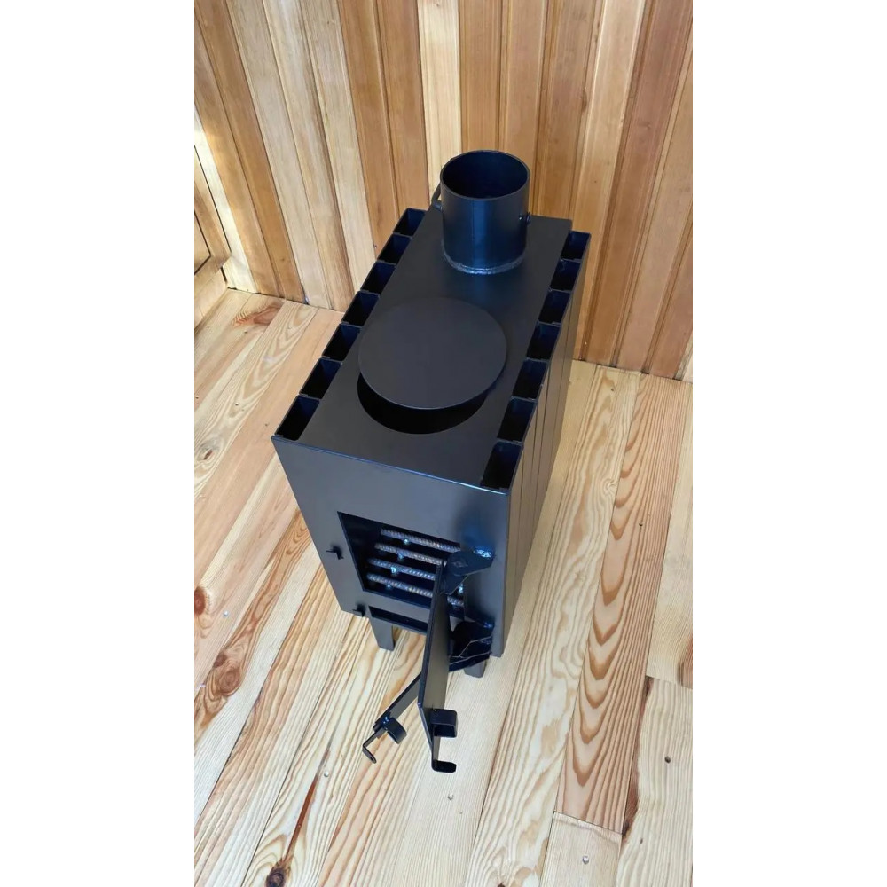 Печь буржуйка 4 мм с радиатором и варочной поверхностью 5 мм.