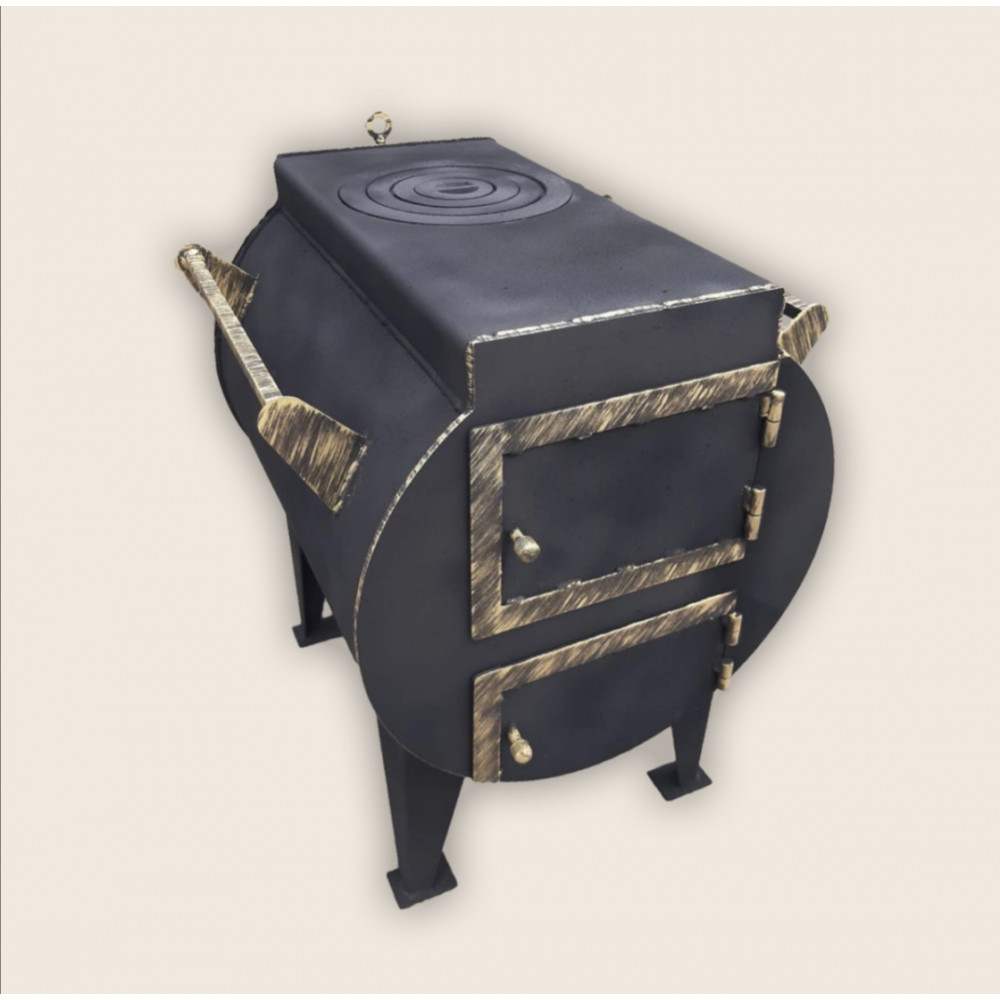 Печь буржуйка 5 мм отопительно-варочная 10 кВт