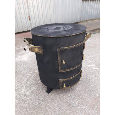 Піч буржуйка 6 мм опалювально-варильна до 50 кв м