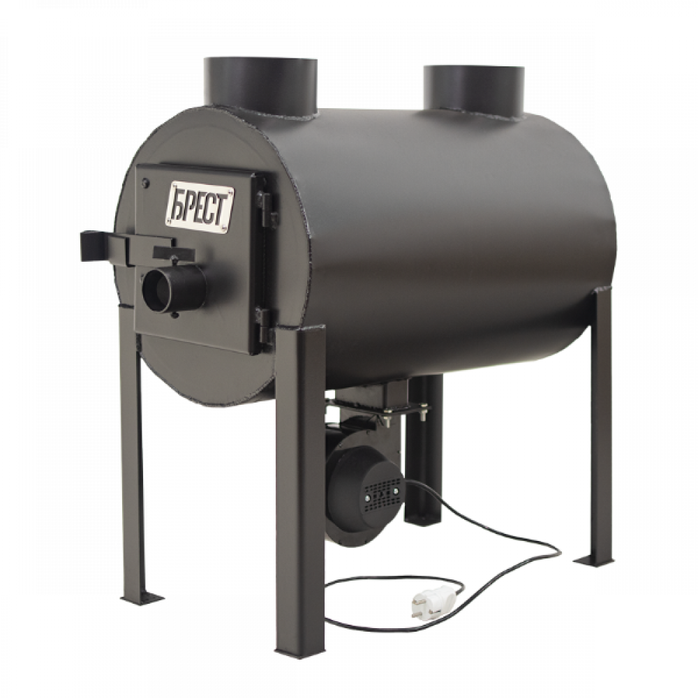 Печь буржуйка Брест 203 ПЛЮС с встроенным вентилятором