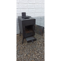 Печь буржуйка отопительно-варочная с камерой дожига газов