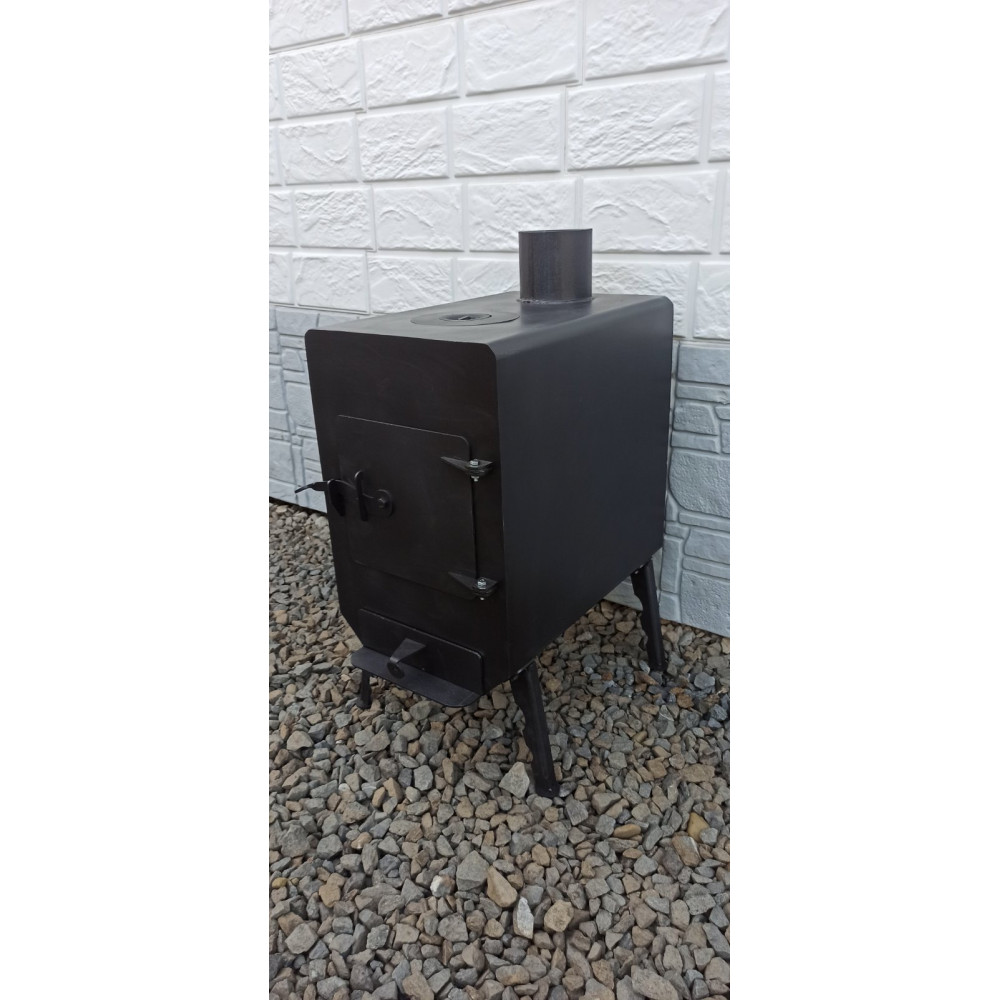 Печь буржуйка отопительно-варочная с камерой дожига газов