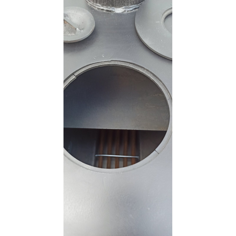 Печь буржуйка отопительно-варочная с камерой дожига газов