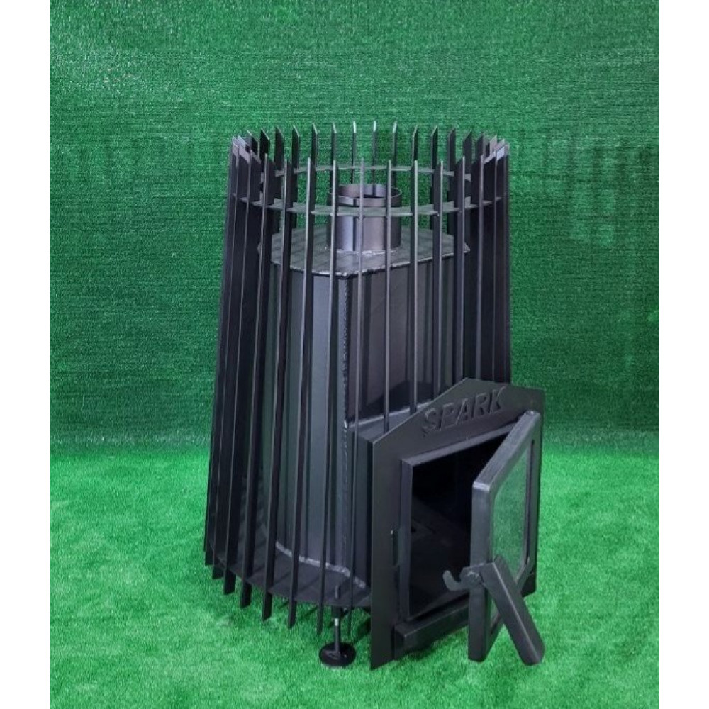 Піч для лазні кам'янка зі склом до 15 м3