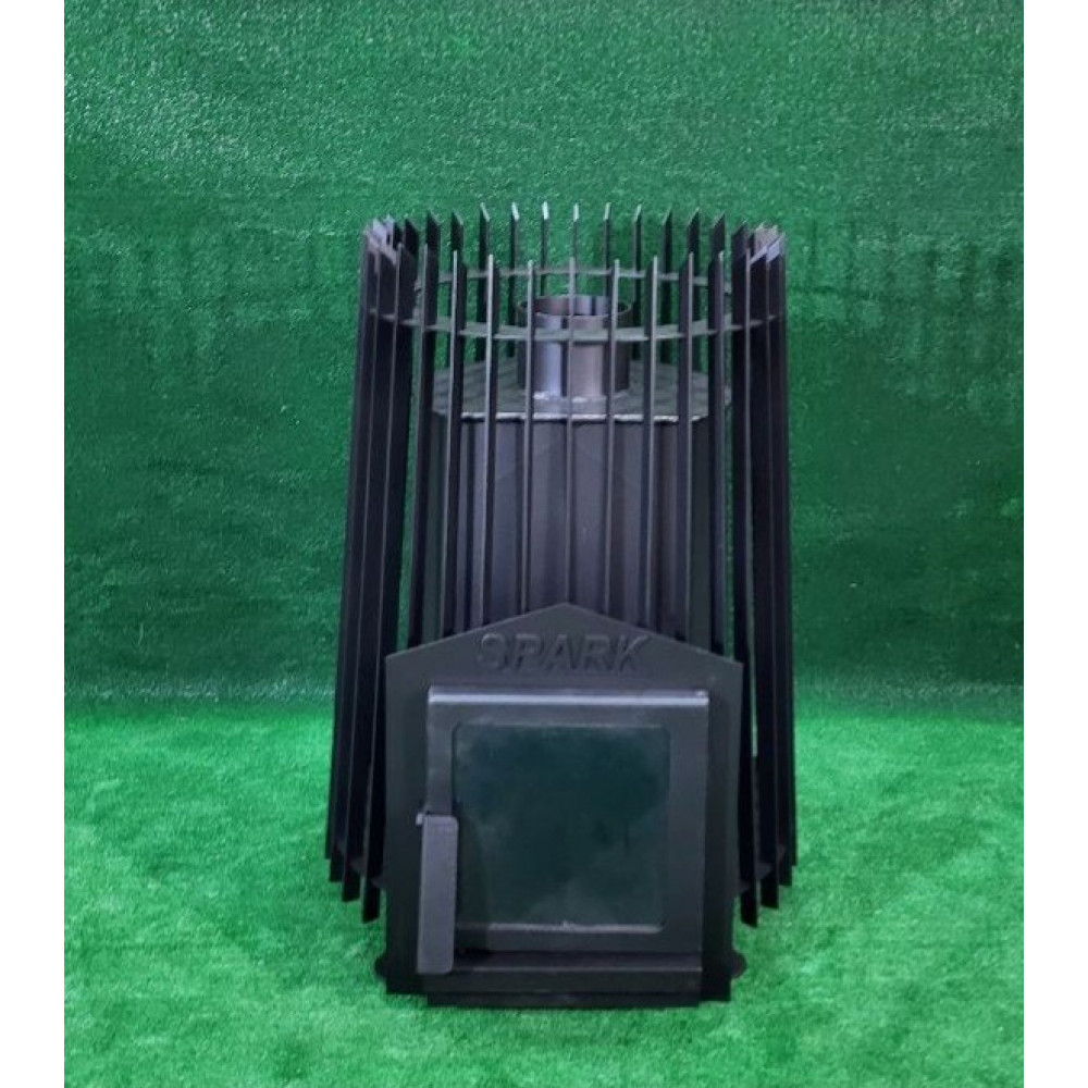 Піч для лазні кам'янка зі склом до 15 м3