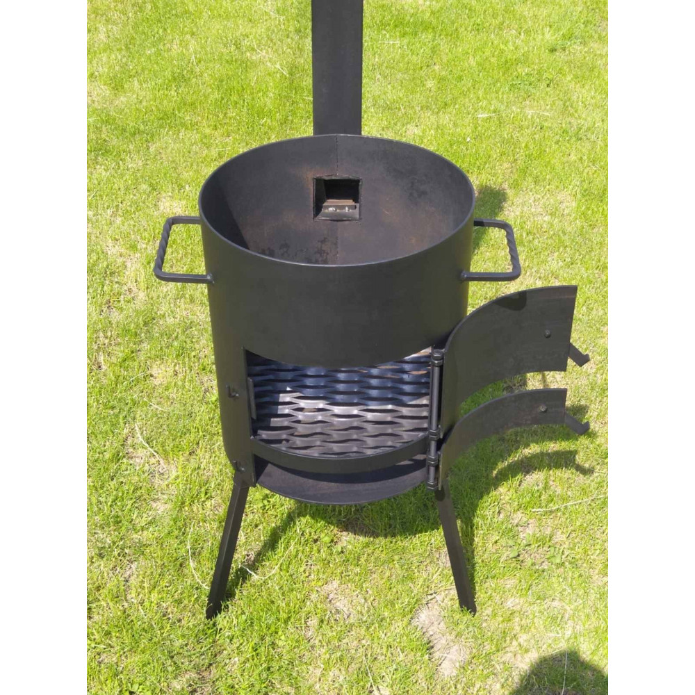 Піч для казана 40 см, 4 мм, з трубою