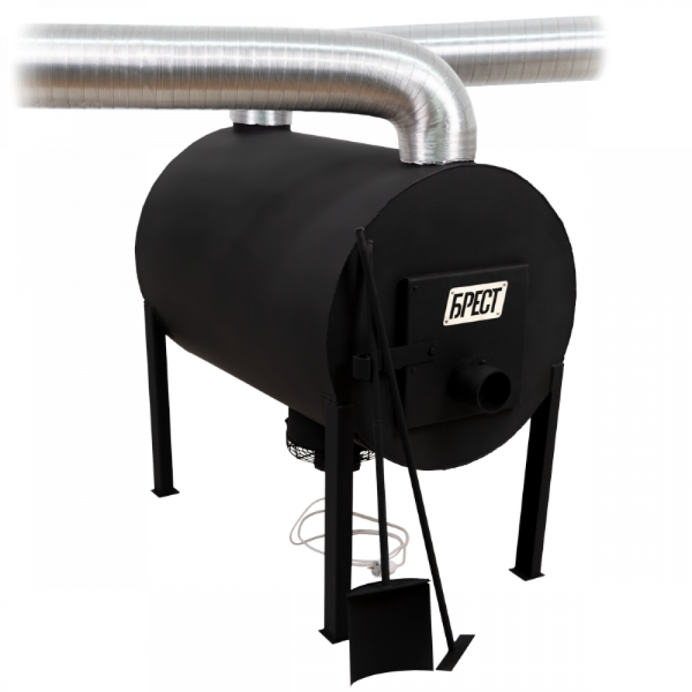 Піч опалювальна Брест 500 ПЛЮС комплект з вентилятором