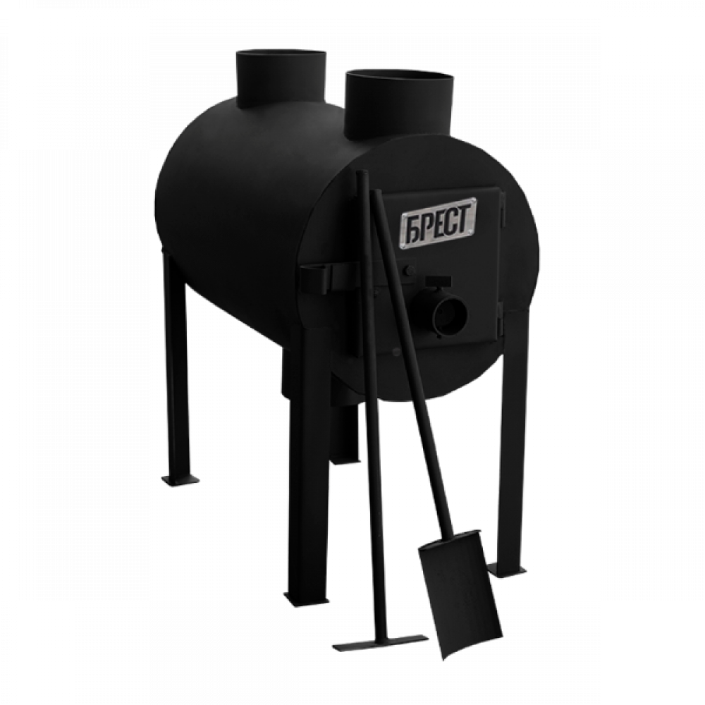 Печь отопительная буржуйка Брест 203 с вертикальным выходом тепла