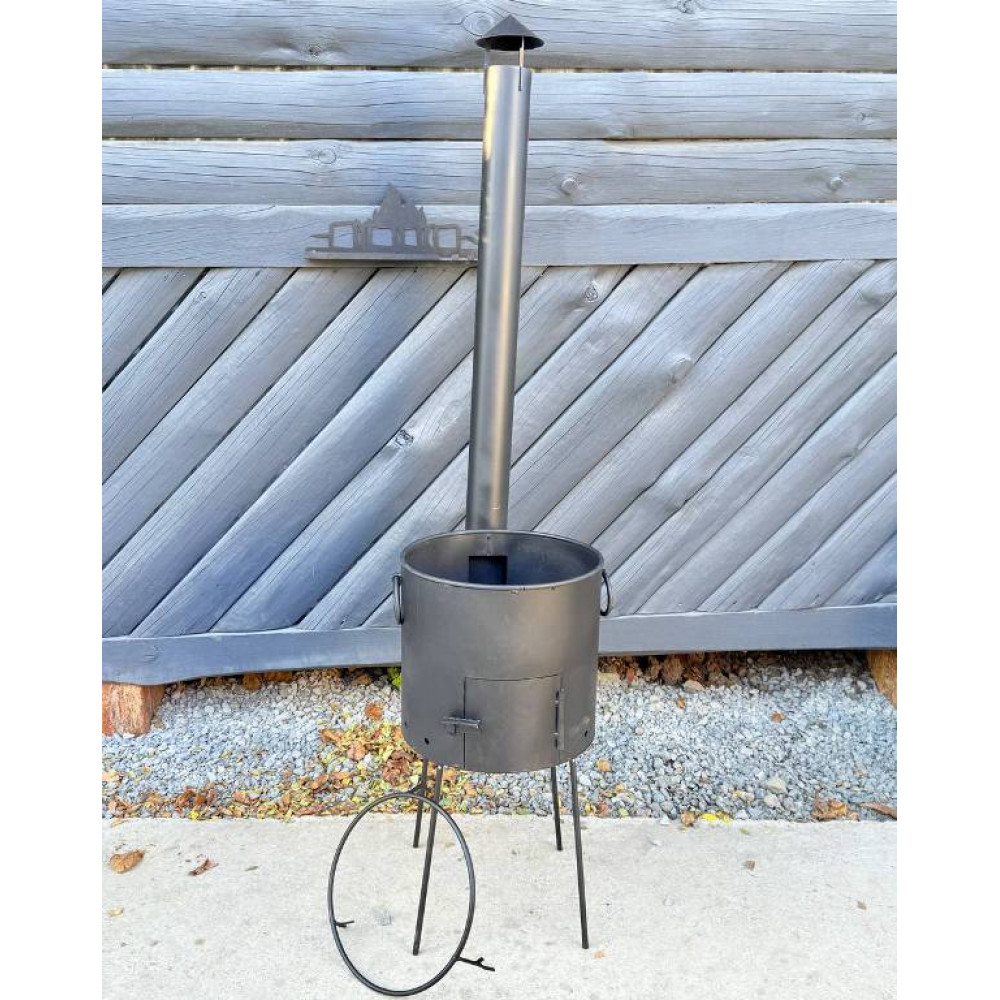 Піч під казан 10-16 літрів з трубою, діаметр 40 см