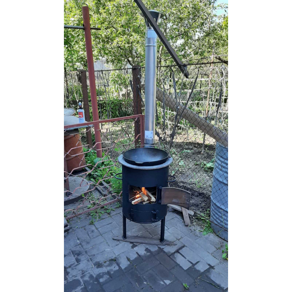 Піч під казан 12-20 л, 6 мм, з трубою