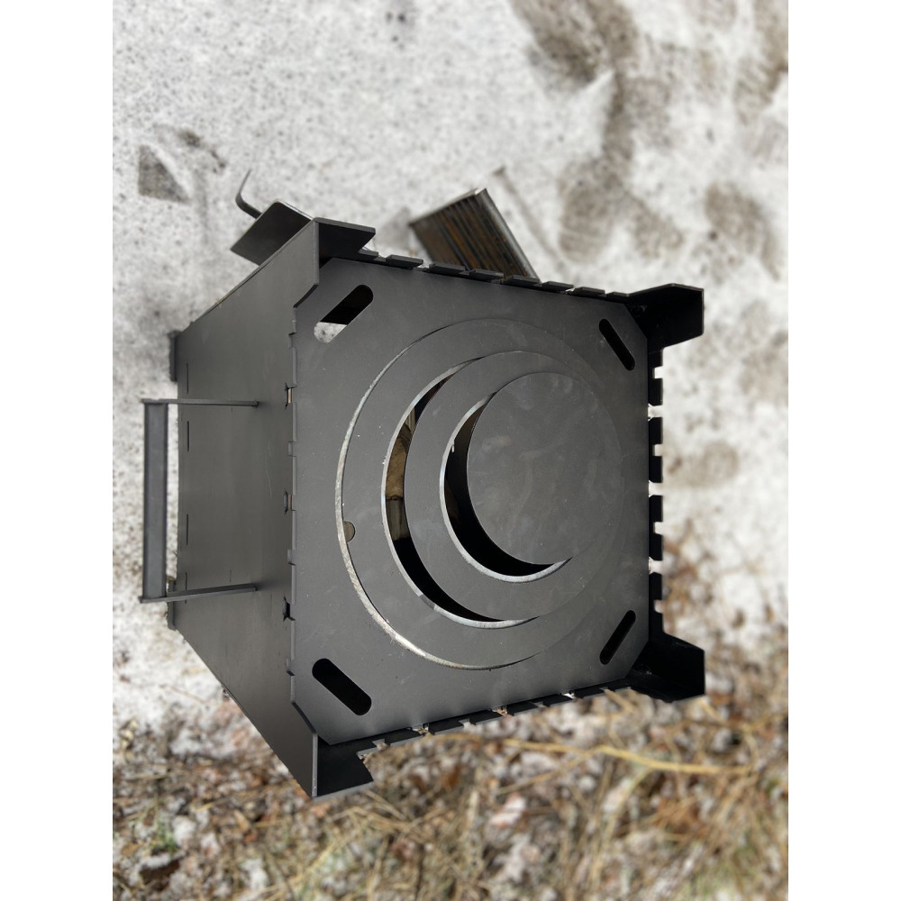 Піч під казан 35 см з кільцями та решіткою-гриль