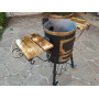 Піч під казан 35 см з трубою та столиками
