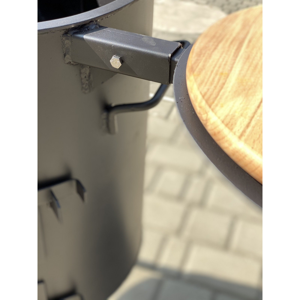 Піч під казан 40 см з трубою та столиком