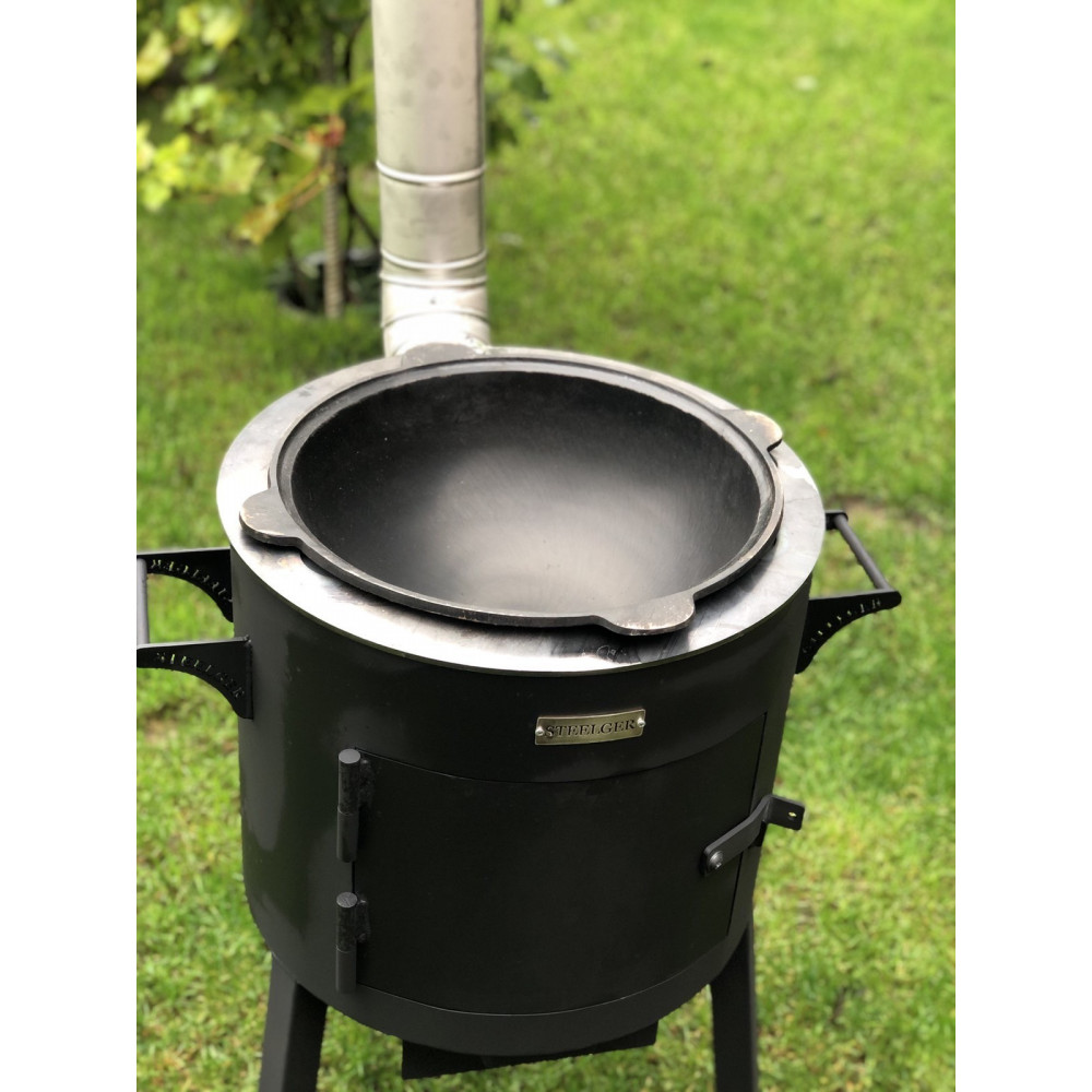 Піч для казана 6-22 літри, 4 мм Steelger Professional з трубою