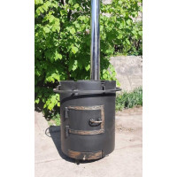 Печь под казан на 20-30 литров с трубой и кольцом меньшего диаметра