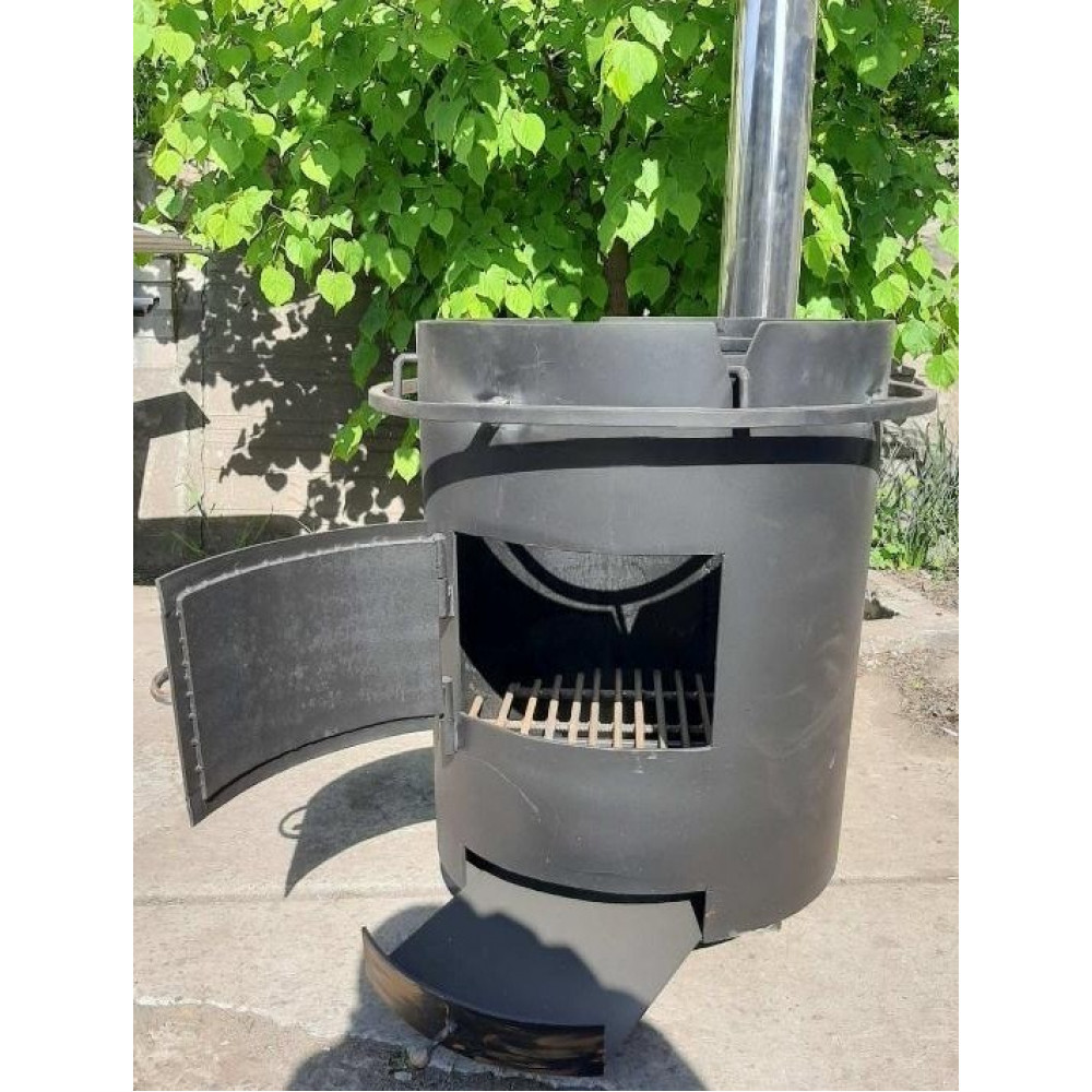 Печь под казан на 20 литров с трубой и кольцом меньшего диаметра