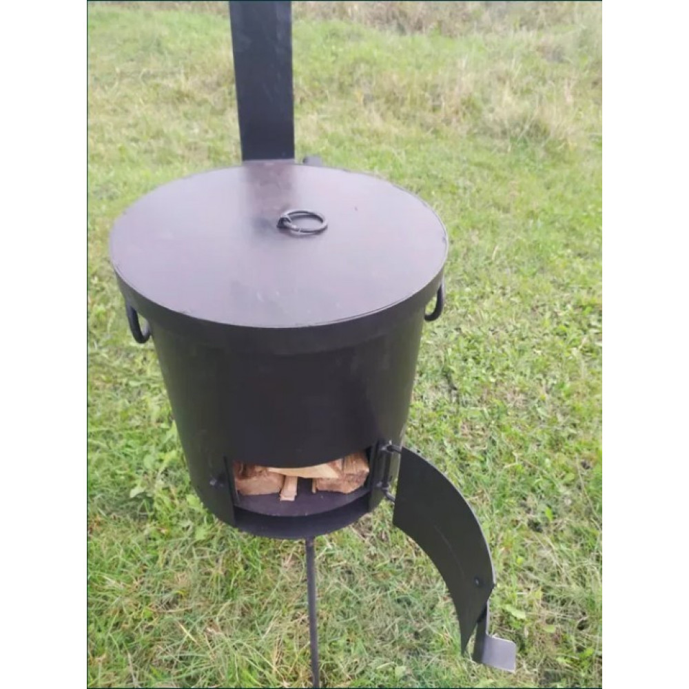 Піч під казан з коптильнею та грилем (30 см)