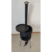 Піч під казан з коптильнею та грилем (35 см)