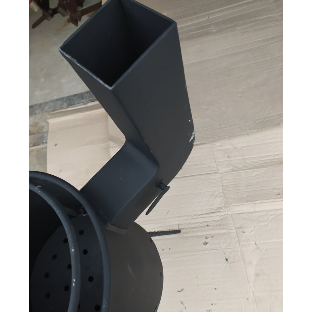 Піч під казан, діаметр 30 см, метал 3 мм, коліно під димар з шибером