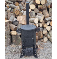 Печь под котел 3 мм 40 см с наборными кольцами и трубой