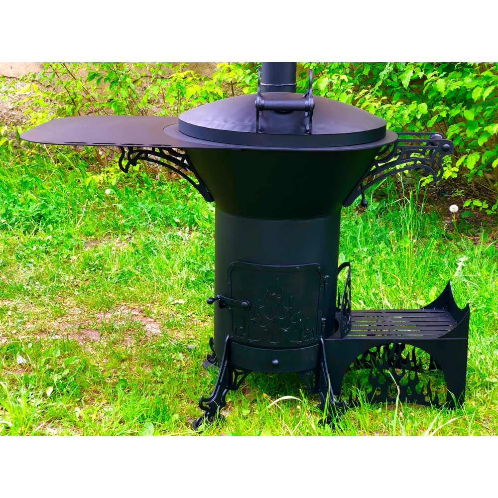 Піч-гриль під казан 8-22 л. з коптильнею Queen