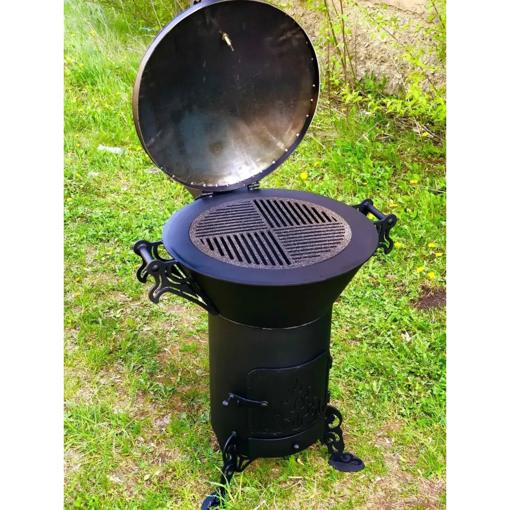 Піч-гриль під казан 8-22 л. з коптильнею Queen-MAXI