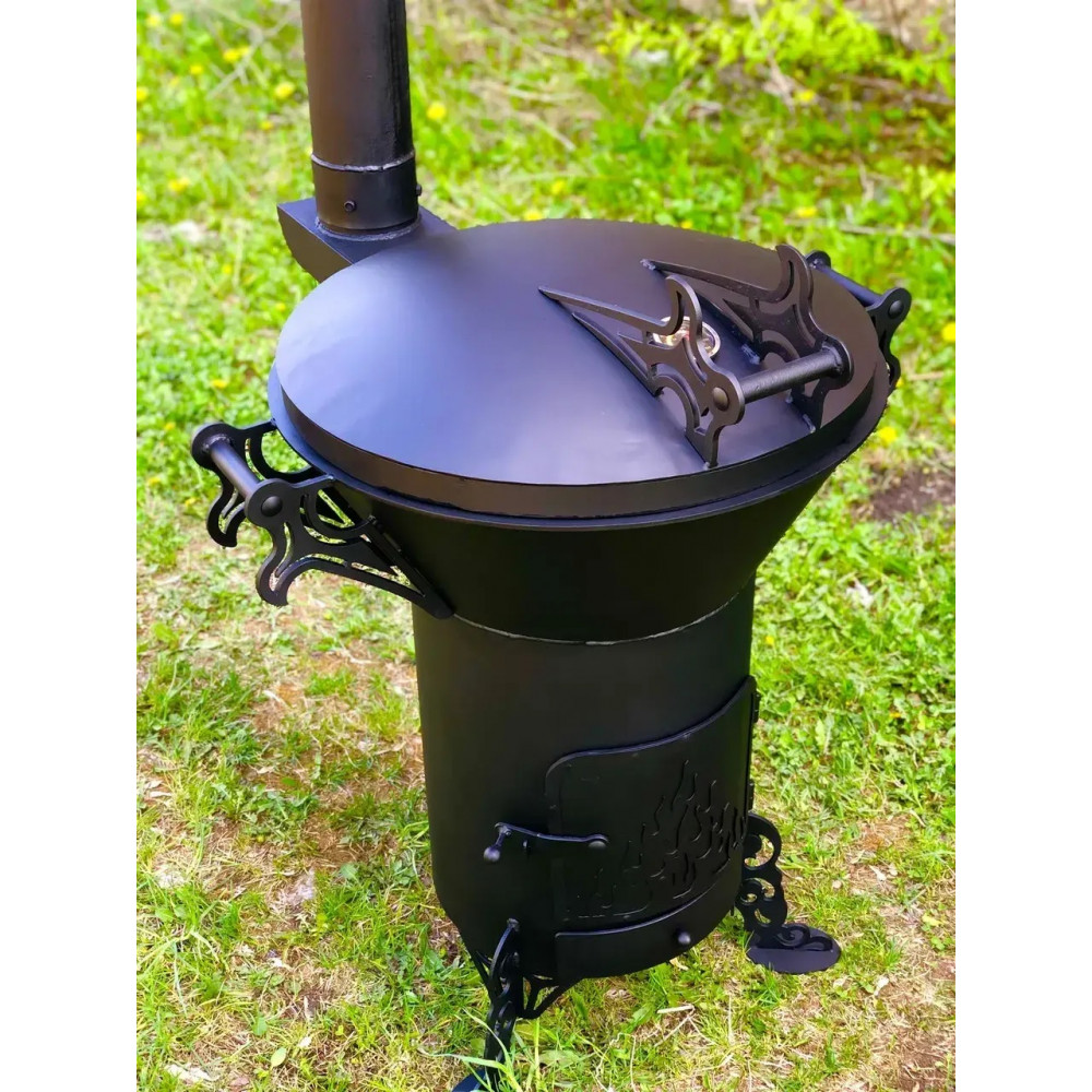 Піч-гриль під казан 8-22 л. з коптильнею Queen-MAXI