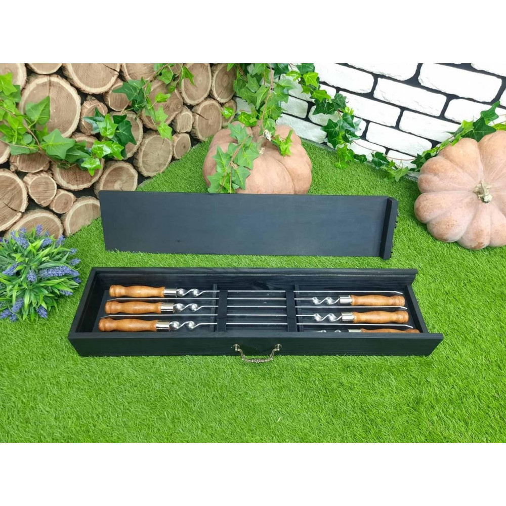 Шампура подарунковий у дерев'яному кейсі (LK-008)